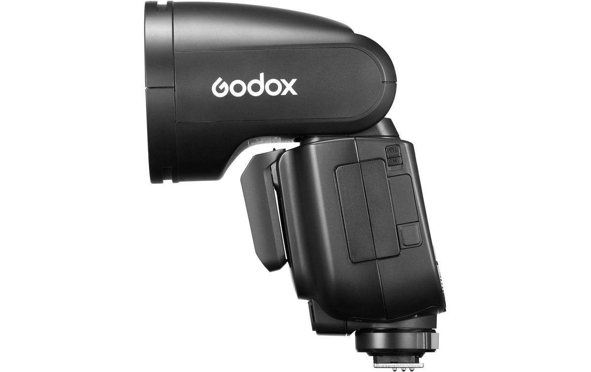 Godox V1 Pro Fujifilm TTL Aufsteckblitz – Akku 2980 mAh, ca. 500 Blitze, Blitzfolgezeit 1,5 s – für Fujifilm