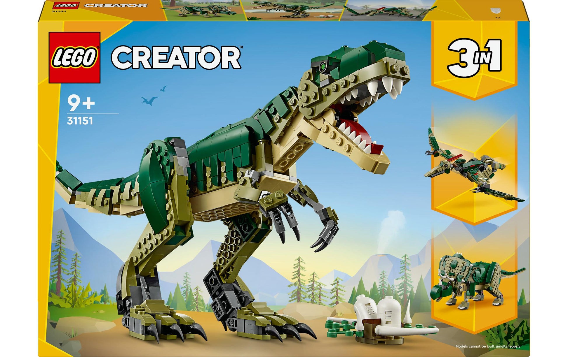 LEGO Creator 3in1 T. Rex 3D Puzzle – Dinosaurier – 626 Teile – 15 cm – ab 9 Jahren