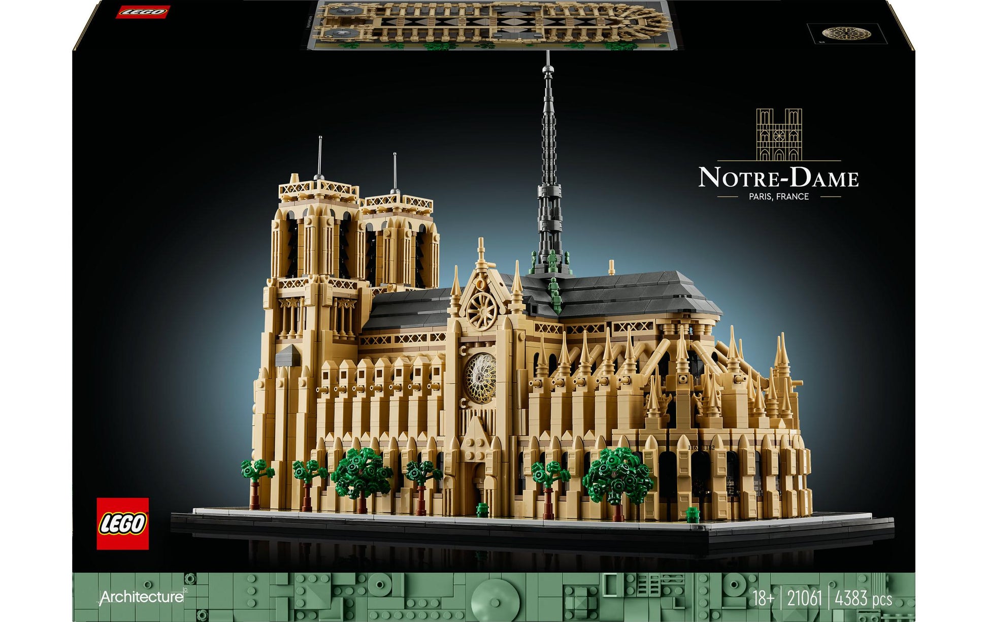 LEGO Architecture 3D-Puzzle Notre-Dame de Paris – 4383 Teile – 22 × 33 × 41 cm – ab 18 Jahren