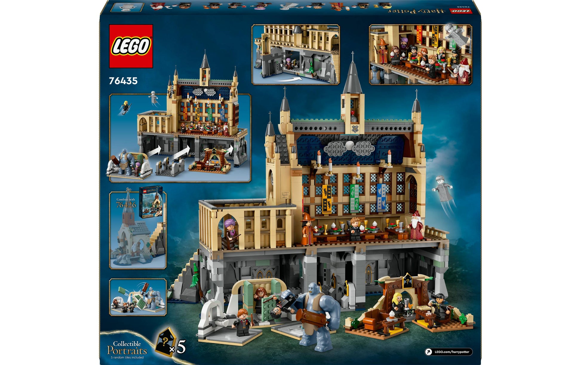 LEGO Schloss Hogwarts: Die Grosse Halle – 1732-teilig – 44 × 40 × 21 cm – ab 10 J.