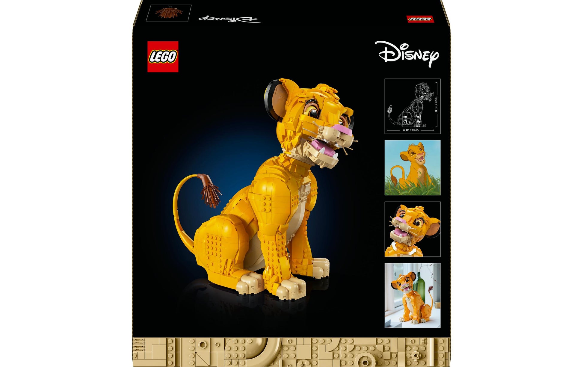 LEGO 3D Puzzle Simba (Disney) – 1445 Teile – 29 cm – ab 18 Jahren
