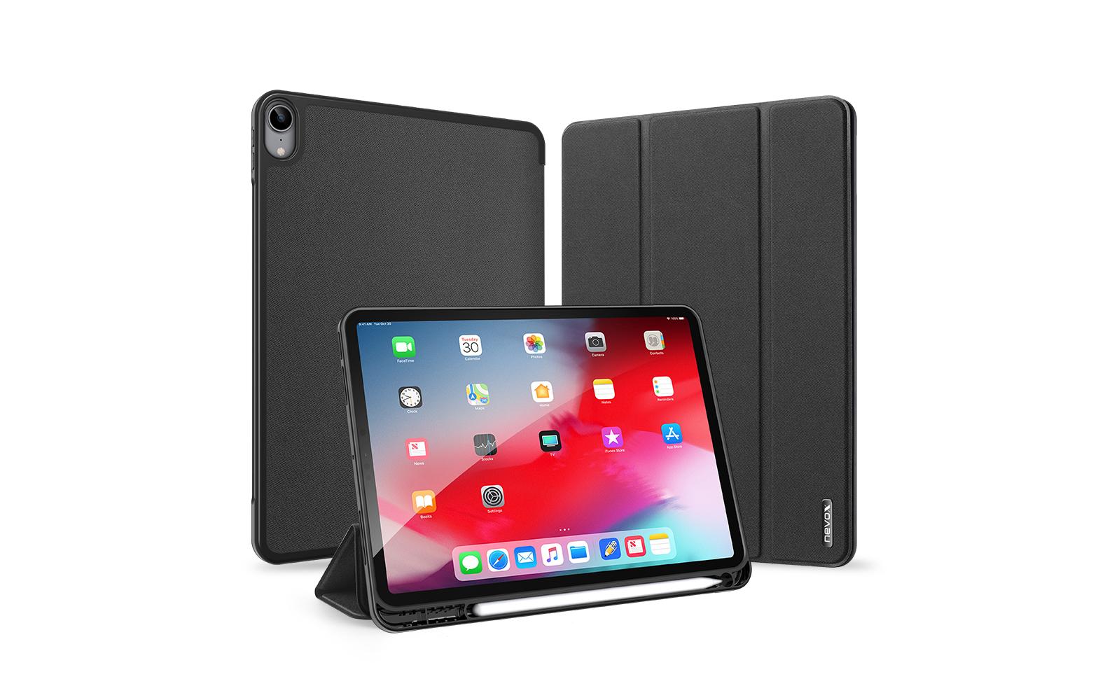 Nevox Vario Series Tablet-Hülle für Apple iPad Air 13" (M2/2024) – Schwarz