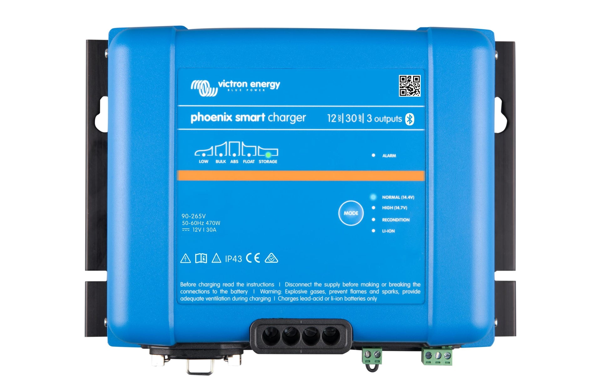 Victron Smart IP43 Ladegerät 24 V/16 A (384 W) – für Lithium-Ionen, Boot – IP43