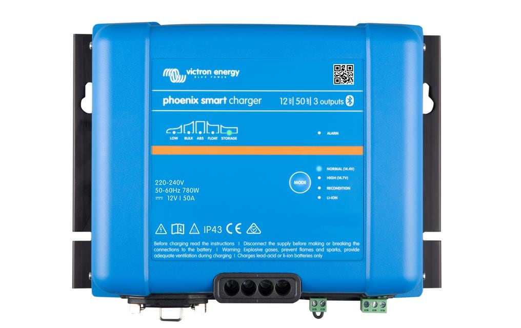 Victron Phoenix Ladegerät – 50 A, 12 V, 3 Ausgänge, IP43, für Li-Ion, Erhaltungsladung
