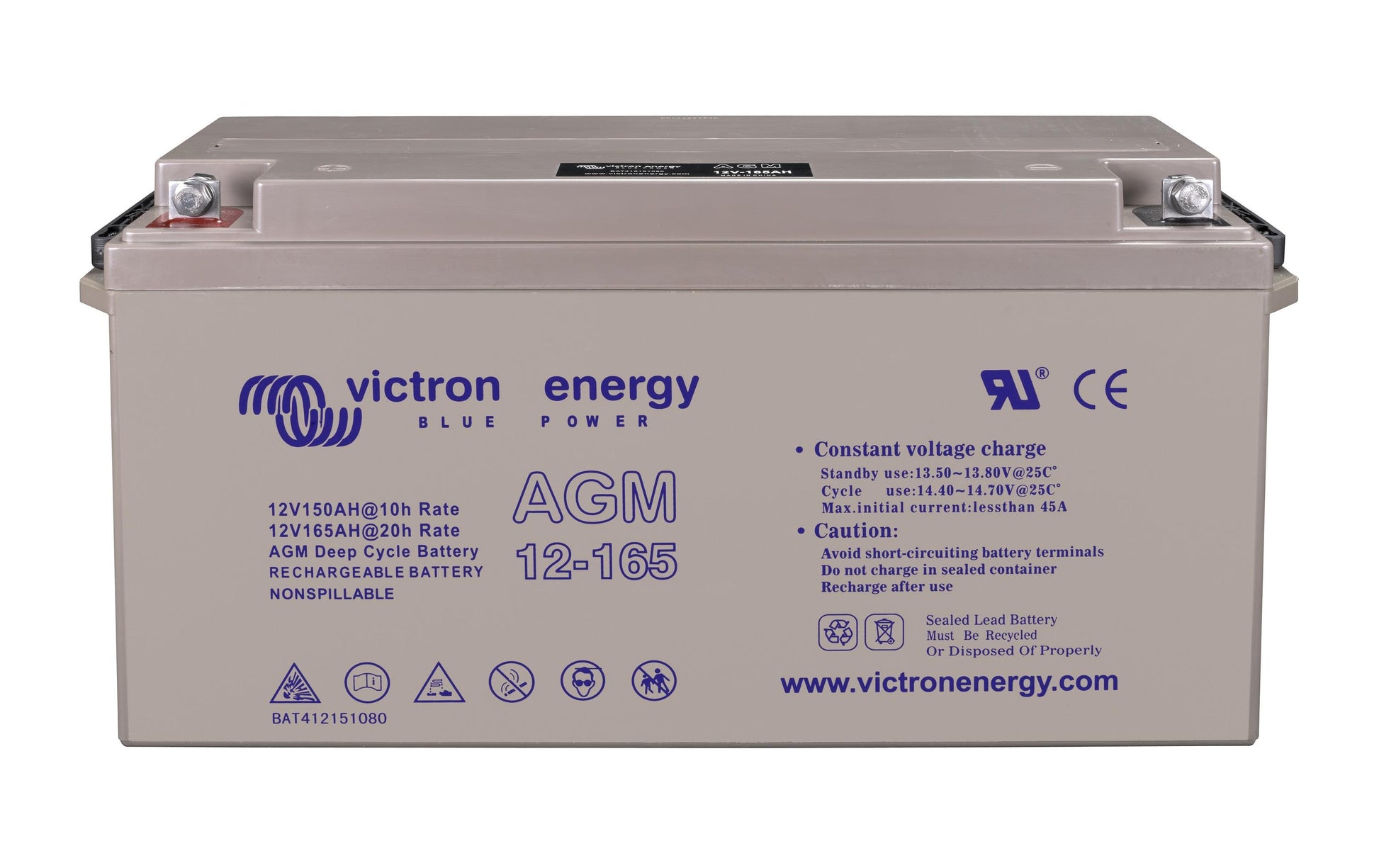 Victron Energy AGM Deep Cycle Akku, Blei (VRLA), 12 V – 1980 Wh