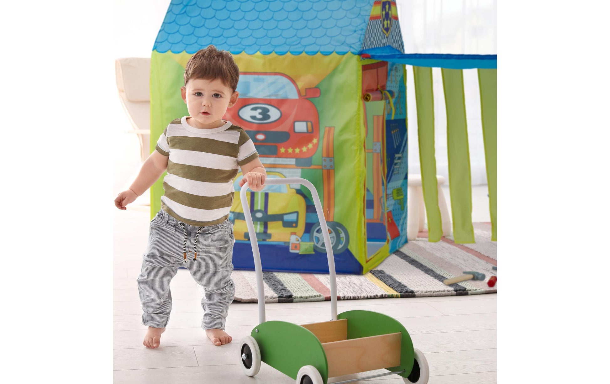 Relaxdays Spielzelt Autowerkstatt – 71,0 × 71,0 × 108,0 cm – 1 Stück – ab 3 J. – mehrfarbig