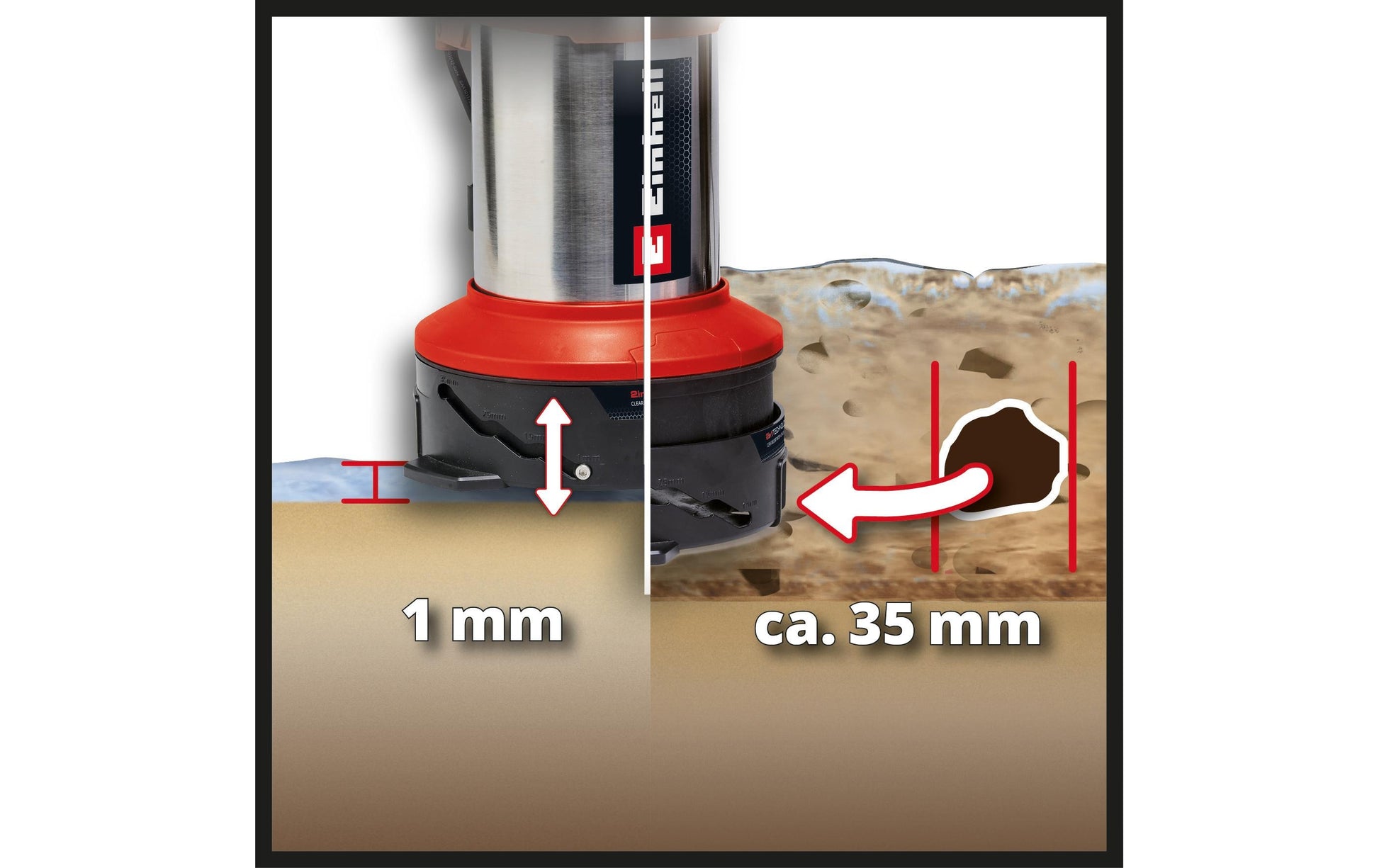 Einhell Schmutzwasserpumpe GE-DP 7535 N LL – 750 W, 18500 l/h, 9 m Förderhöhe, Schmutzgrösse 35 mm, 220–240 V