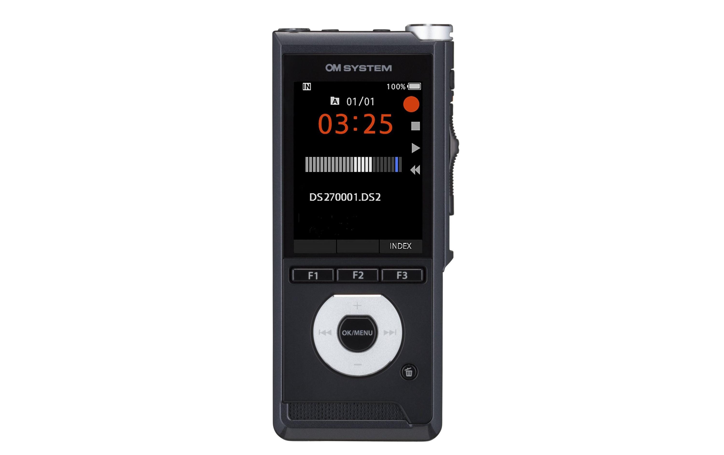 OM System – DS-2700 Starter Kit – Digitales Diktiergerät – 2 GB, 56 h, USB 2.0 – Schwarz