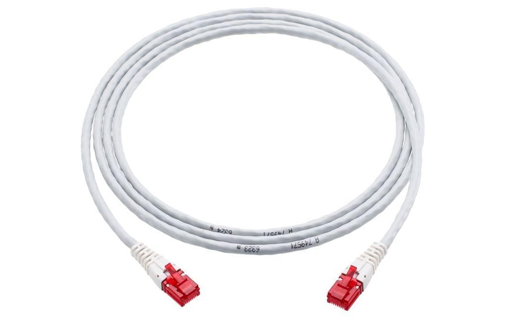 R&M Patchkabel – Cat 6 U/UTP, 15 m, Grau, LSZH, RJ-45