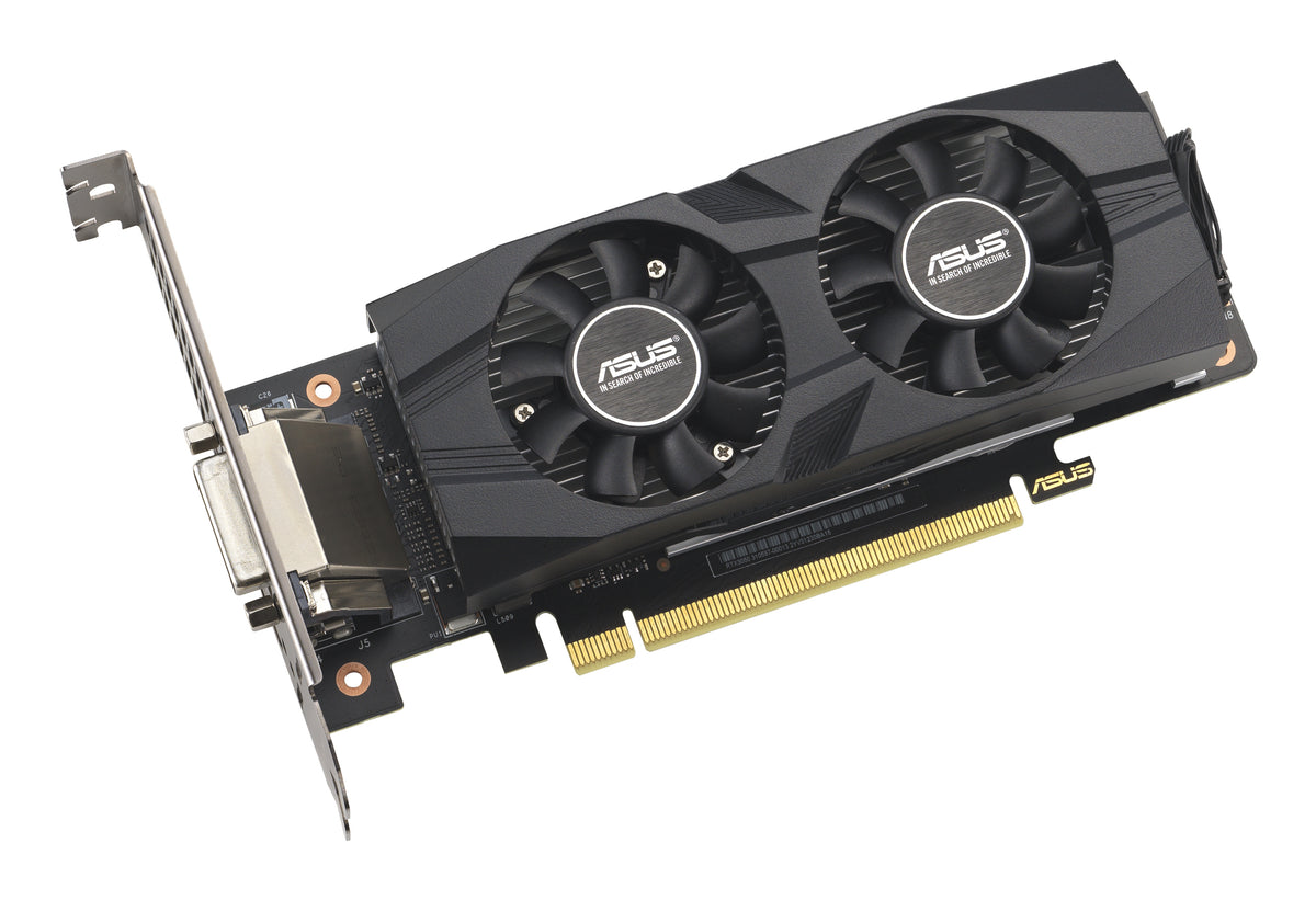 ASUS RTX3050-O6G-LP-BRK – PCIe Grafikkarte – 6 GB GDDR6, 1×HDMI 2.1, 1×DisplayPort 1.4a, 1×DVI-D, PCIe 4.0
