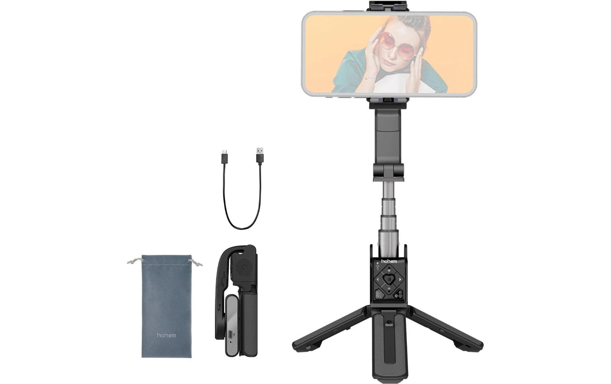 Hohem iSteady Q – Foto-/Video-Griff – motorisiert, faltbar – für Smartphones – Akku 460 mAh, 3 h – Schwarz