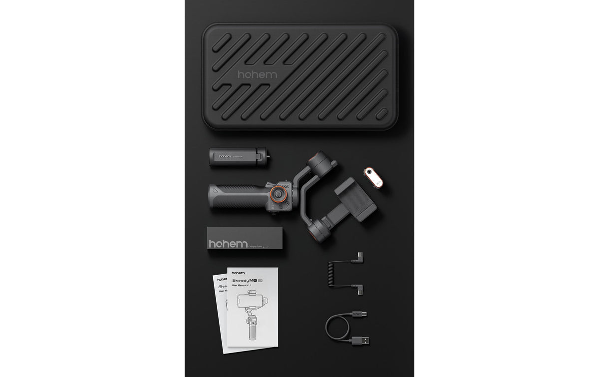 Hohem iSteady M6 Kit – Foto-/Video-Griff – 3-Achs-Gimbal, 2600 mAh, 18 h – für Smartphones – Schwarz
