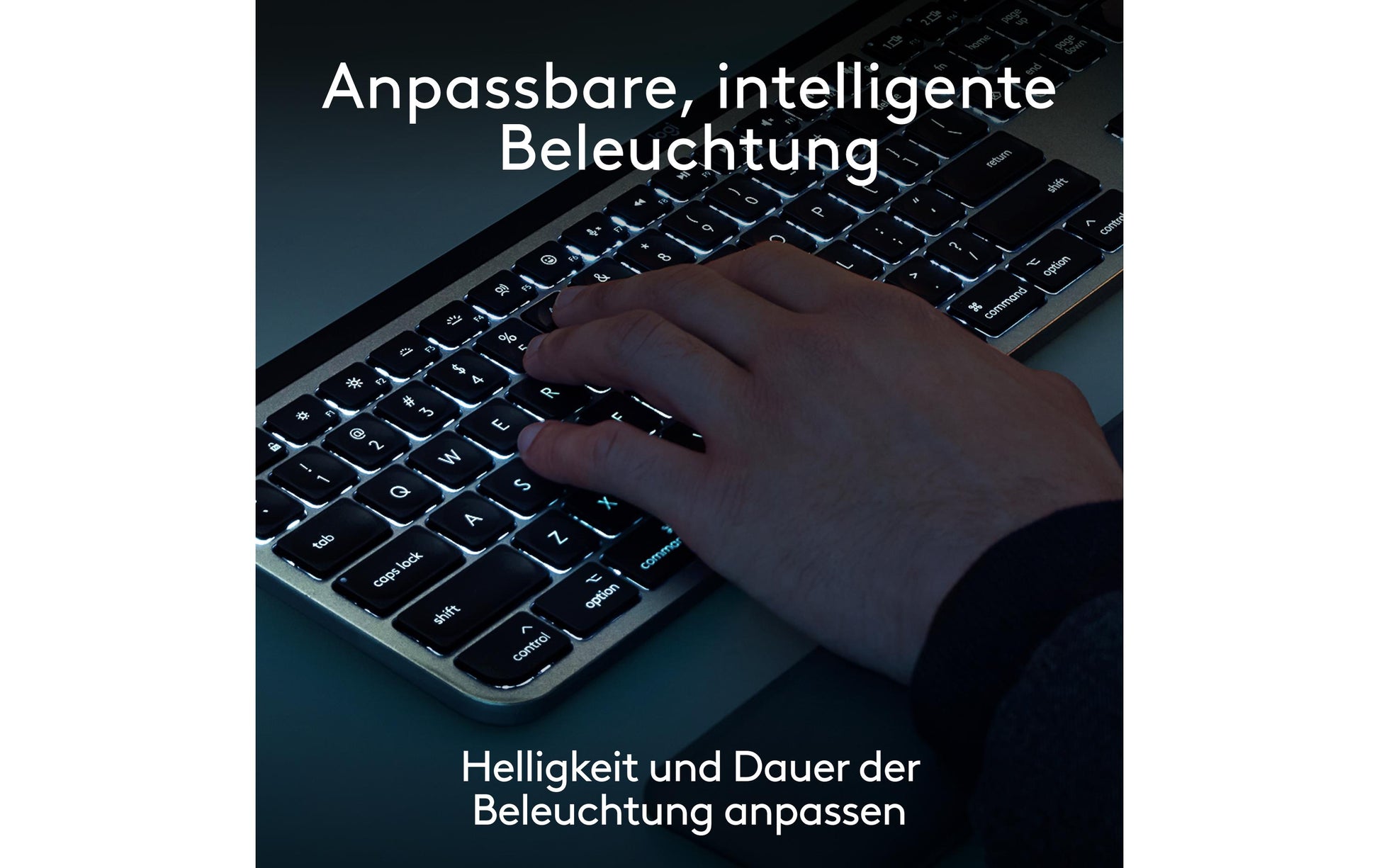 Logitech MX Keys S Combo für Mac – Tastatur, DE-Layout (DE), Space Grey – für macOS