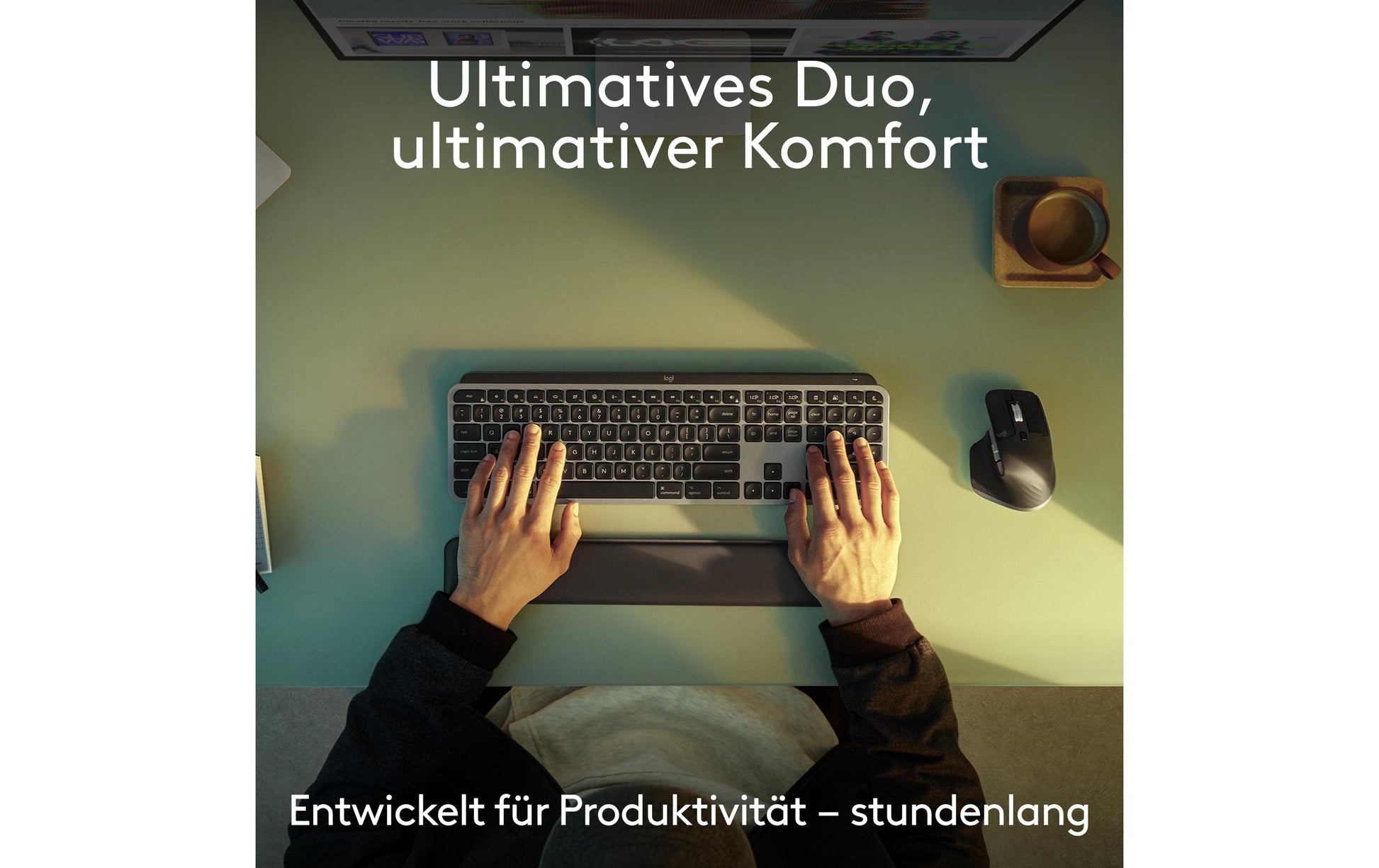 Logitech MX Keys S Combo für Mac – Tastatur, DE-Layout (DE), Space Grey – für macOS