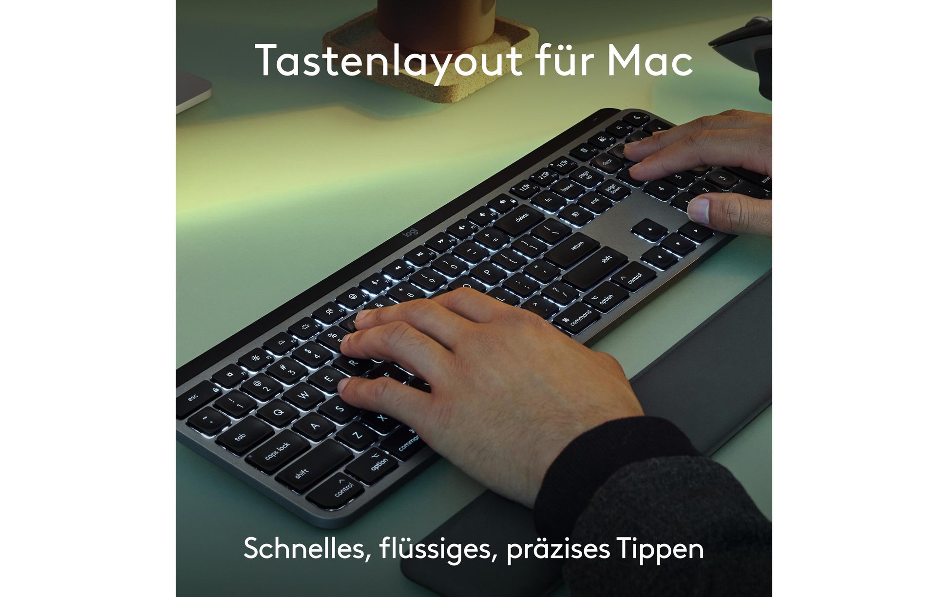 Logitech MX Keys S – Tastatur, kabellos (Bluetooth), CH-Layout (DE-CH) – für macOS
