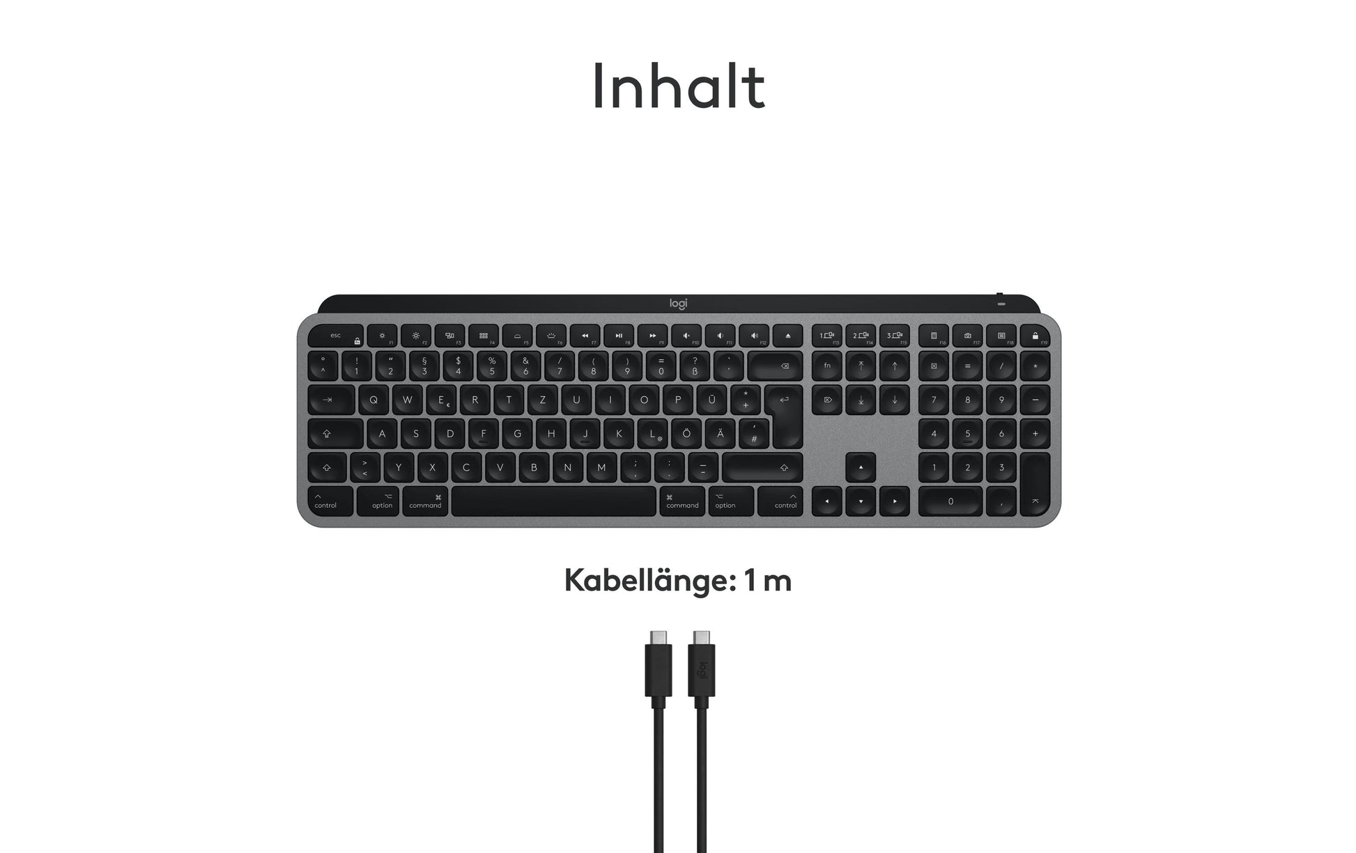 Logitech MX Keys S – Tastatur, kabellos (Bluetooth), CH-Layout (DE-CH) – für macOS