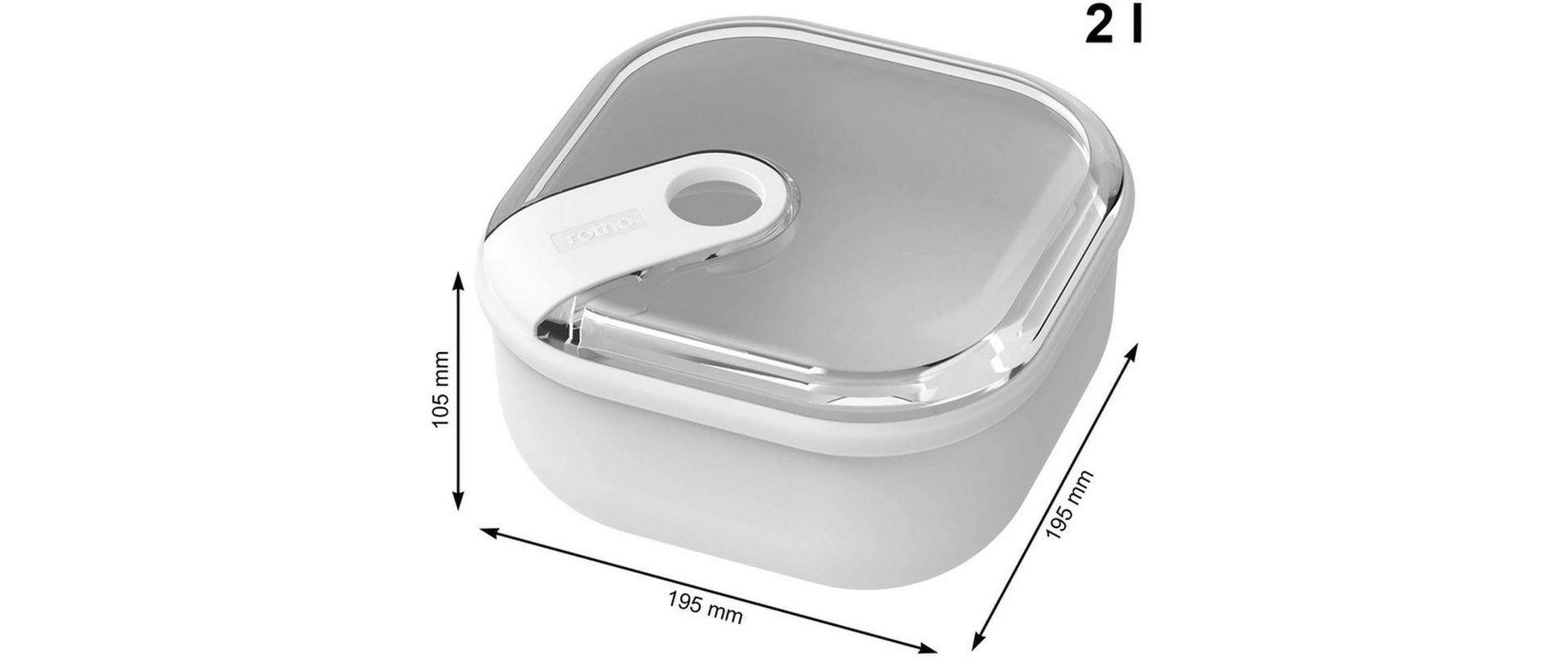 Rotho Lunchbox ELA – 2 l – rechteckig – Recycling-Kunststoff, mehrfarbig – 20 × 11,5 × 20 cm – 3-teilig