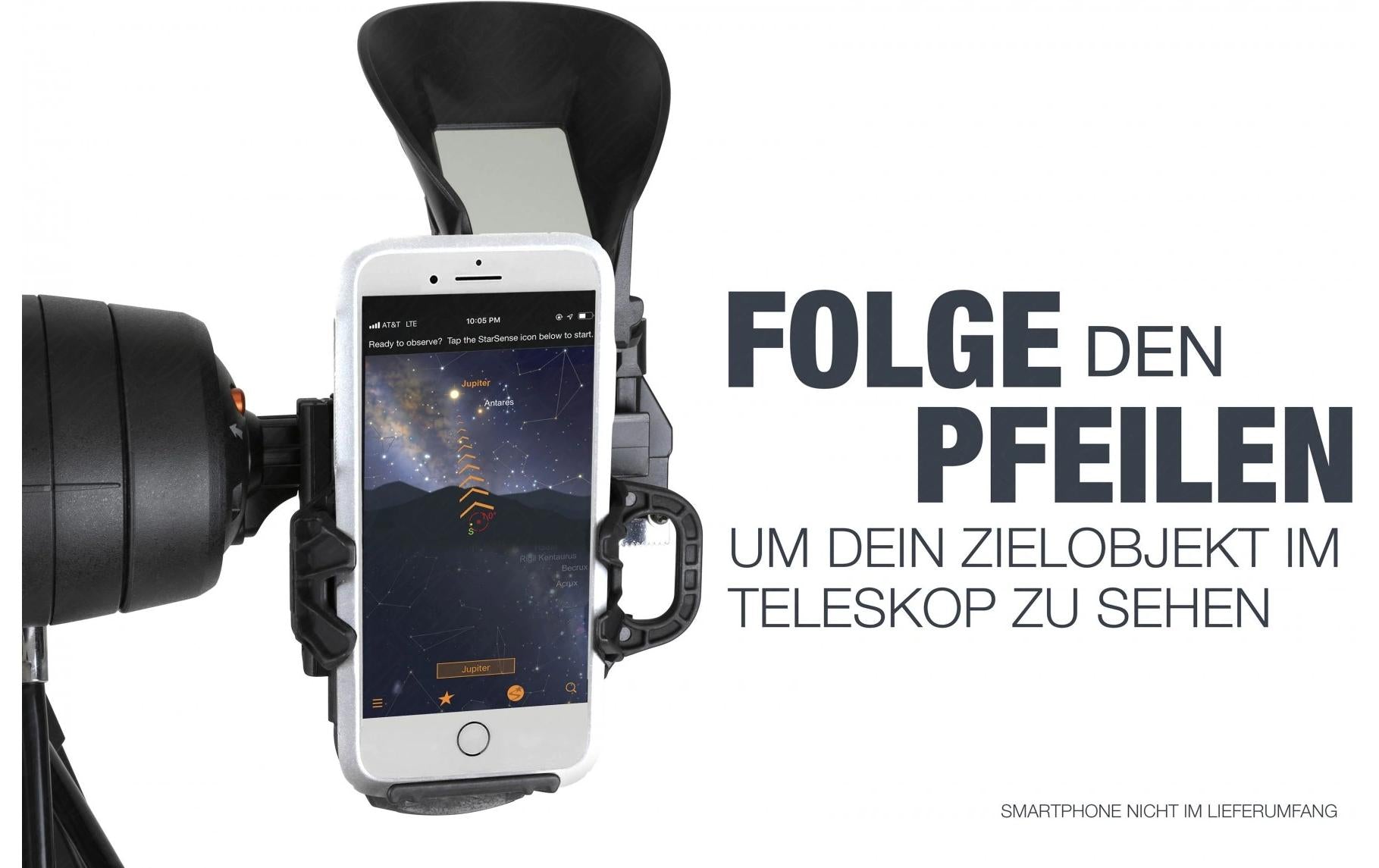 Celestron StarSense Explorer DX 102 – Refraktor, 102 mm Öffnung, 660 mm Brennweite, f/6,5, 240×, silber