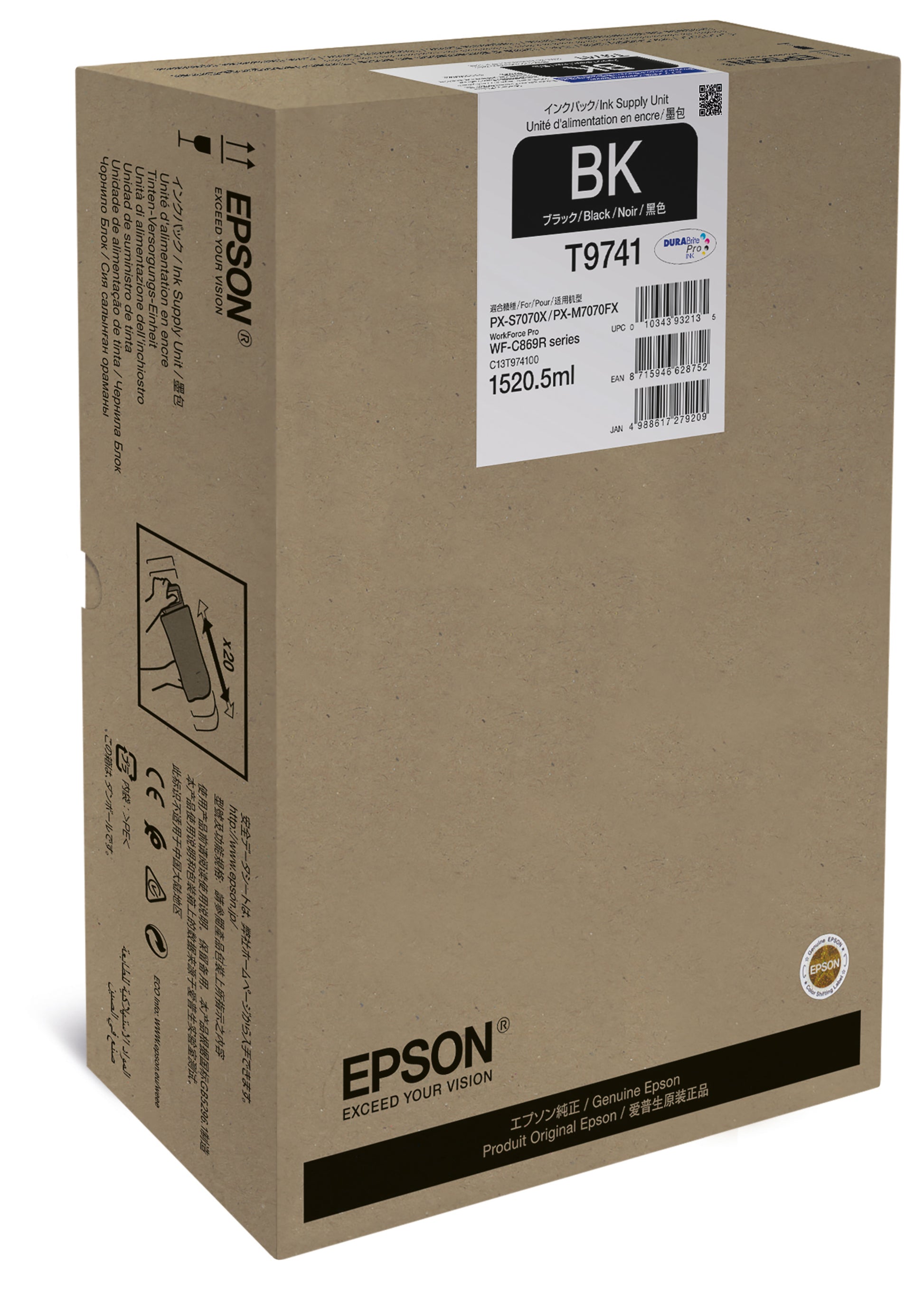 Epson Tintenpatrone T9741, Schwarz