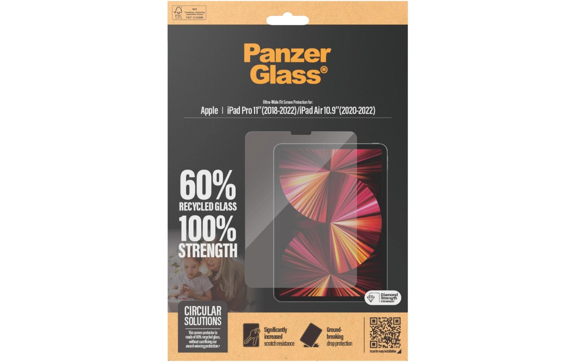 PanzerGlass Displayschutz – für iPad Pro 11" (4. Gen./2022), Stossschutz