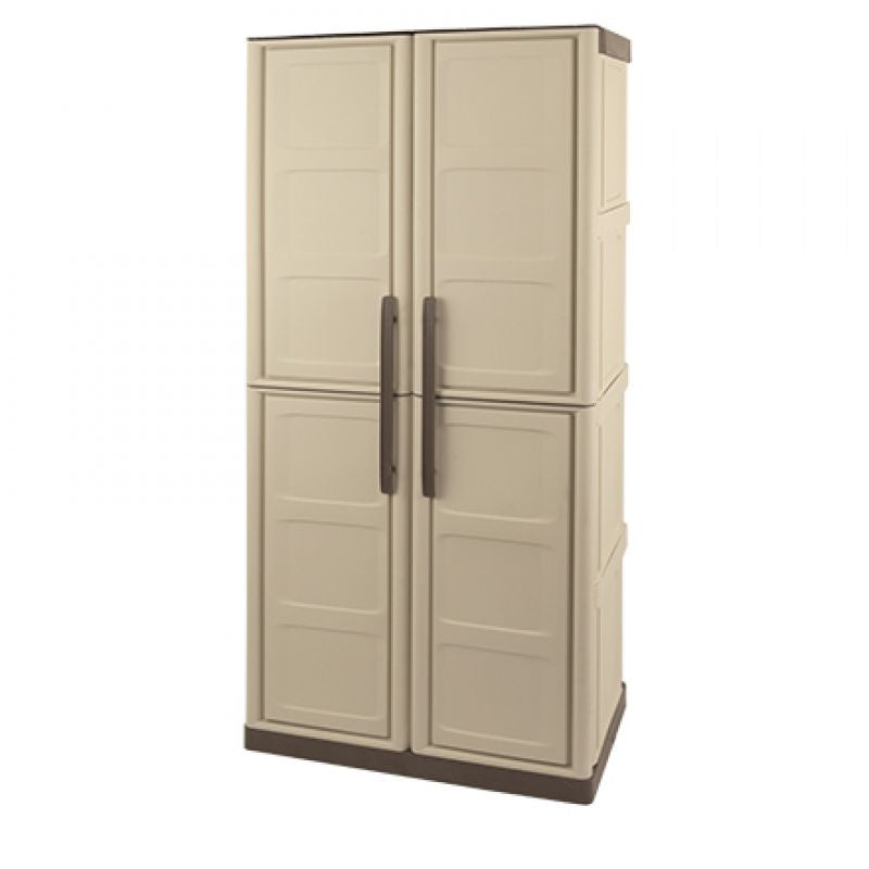 Art Plast S71/TPT – Gartenschrank, 3 Tablare, 700 × 390 × 1650 mm, beige, Kunststoff