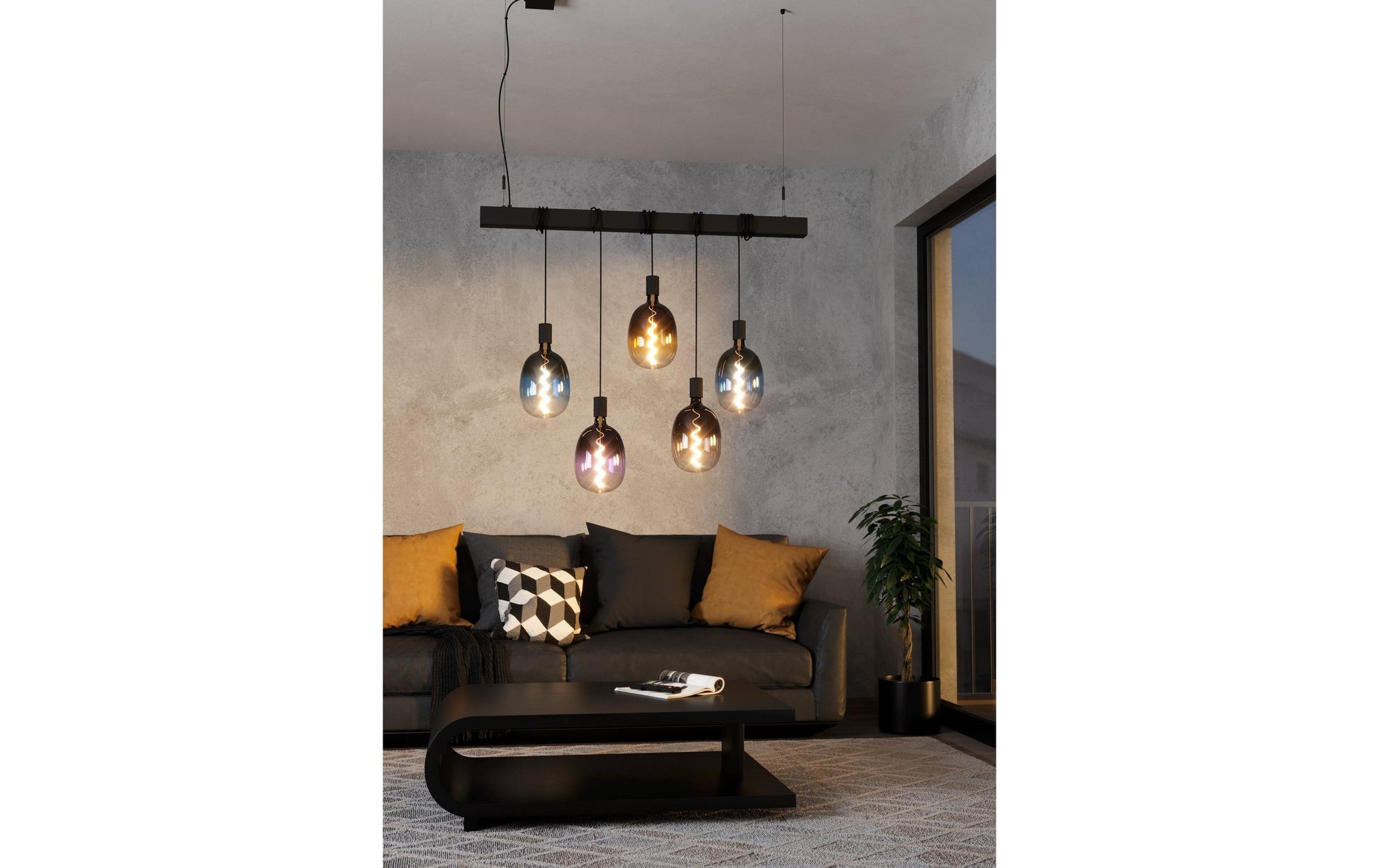 EGLO LED-Leuchtmittel Kugelform E27 – 4 W dimmbar, 85 lm, 1800 K Warmweiss, 300°, Violett