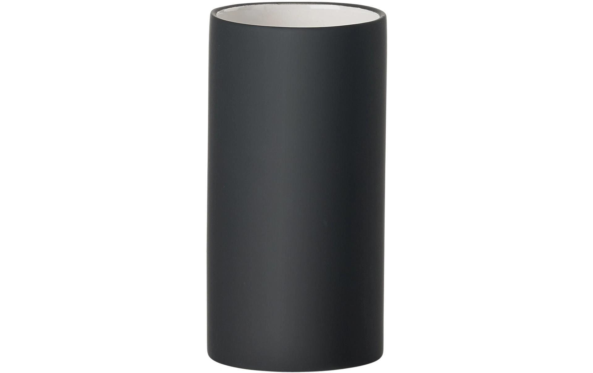 Zone Denmark Zahnbürstenhalter Solo – Porzellan, Ø6×12,2 cm, Schwarz