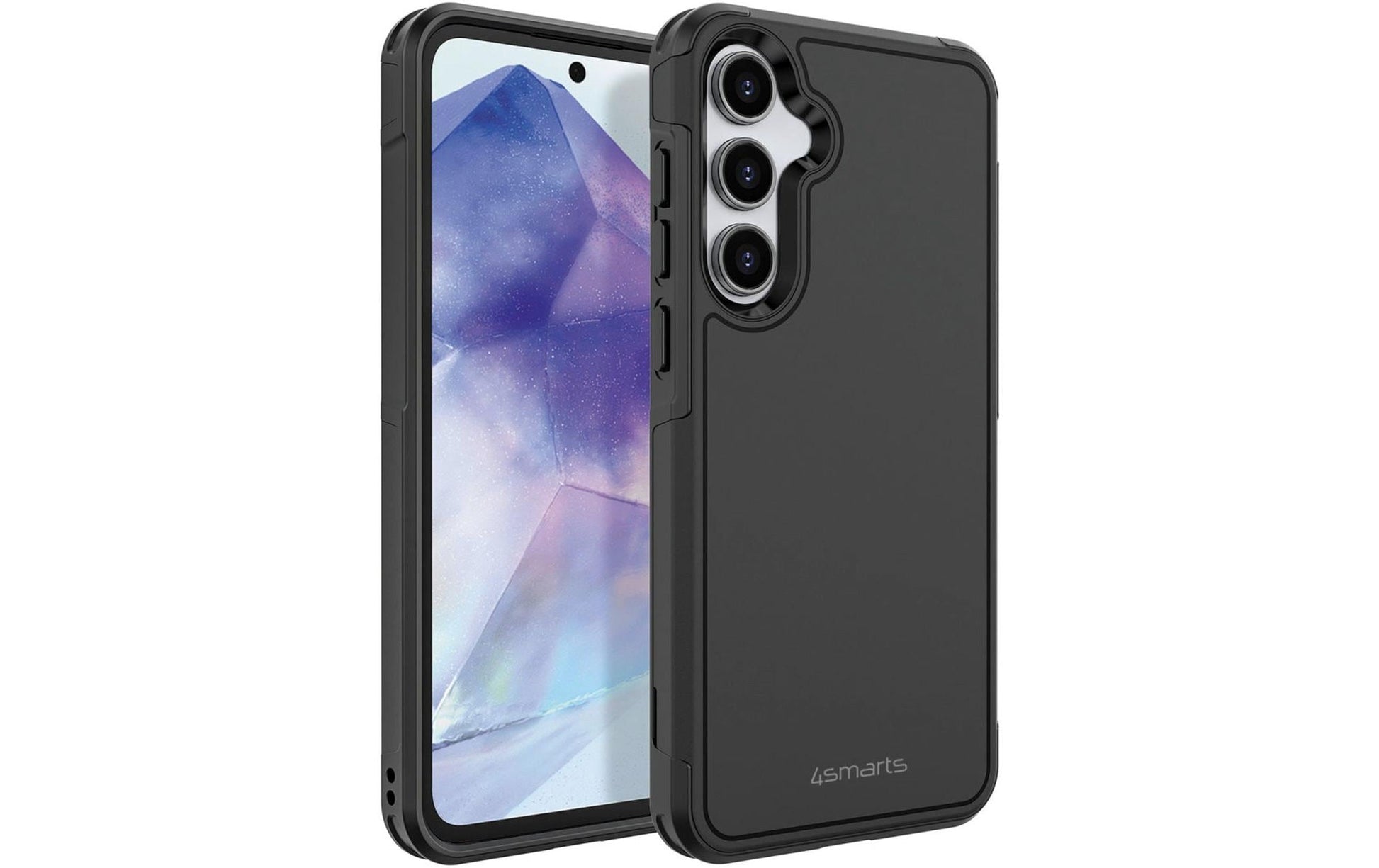 4smarts Defend Backcover – für Samsung Galaxy A55 (5G), PC+TPU, schwarz, bis 1,2 m sturzsicher