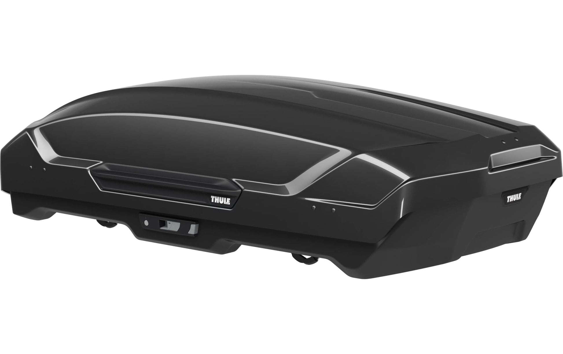 Thule Dachbox Motion 3 M – 400 l, Traglast 75 kg – für 4 Skier oder 3 Snowboards – Schwarz glänzend