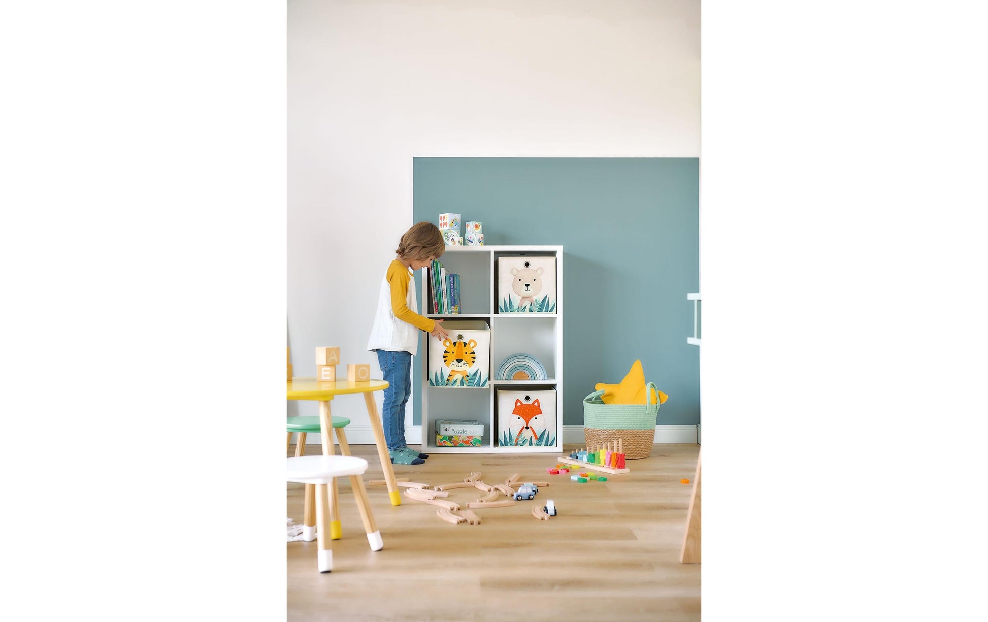 Zeller Present Aufbewahrungskorb – Vlies – Beige – mit Griff – 280 × 280 × 280 mm