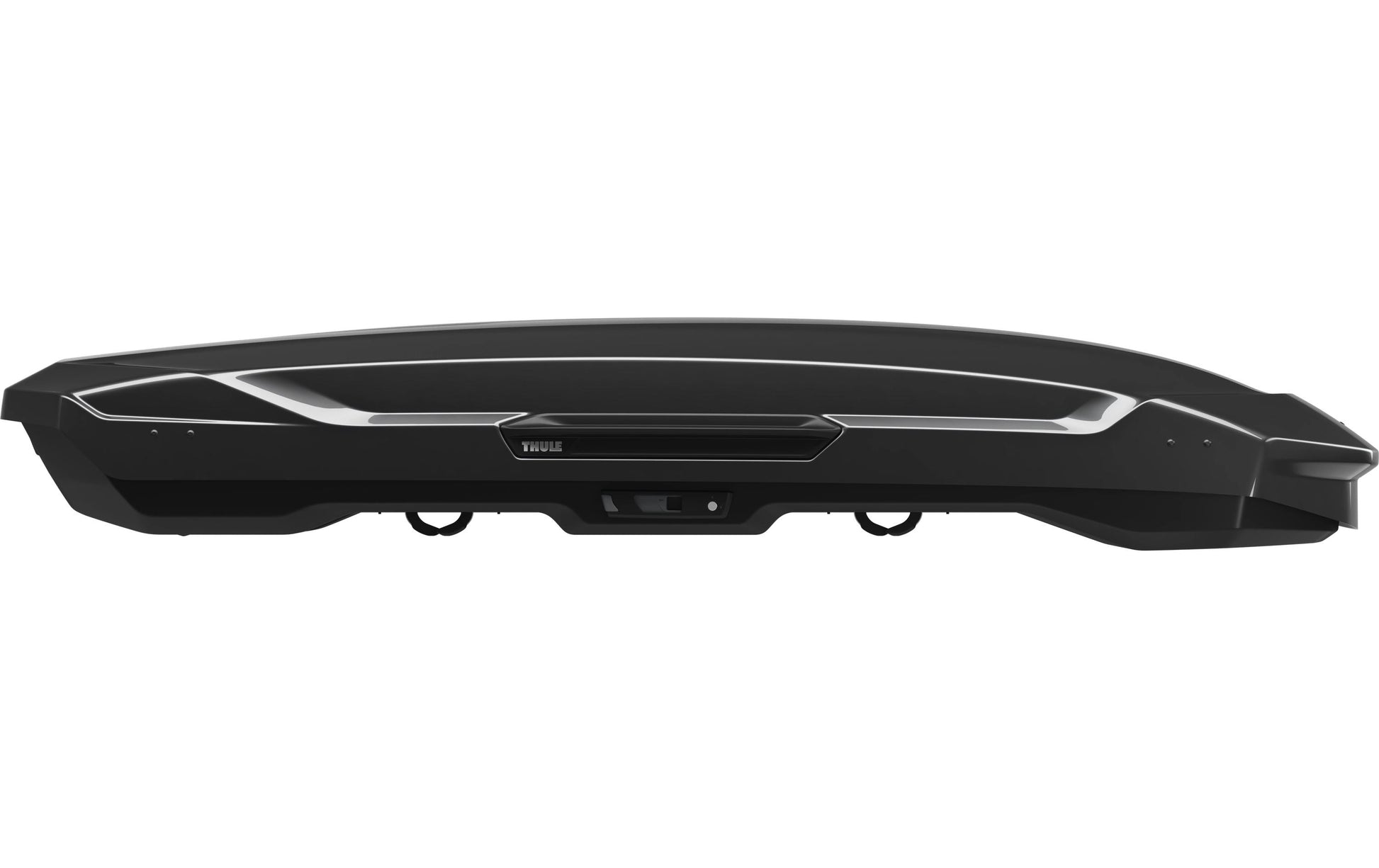 Thule Dachbox Motion 3 XXL Low – bis 75 kg, 450 l, 232 × 92 × 37 cm – schwarz glänzend