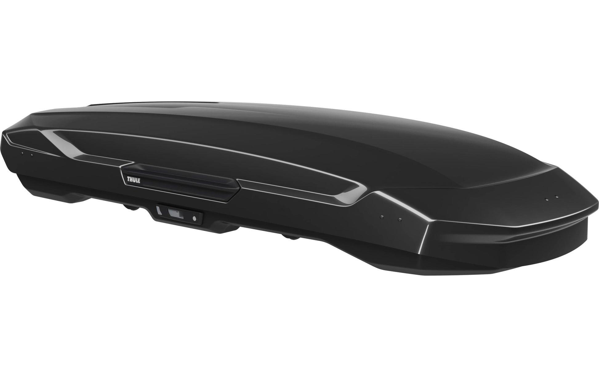 Thule Dachbox Motion 3 XXL Low – bis 75 kg, 450 l, 232 × 92 × 37 cm – schwarz glänzend