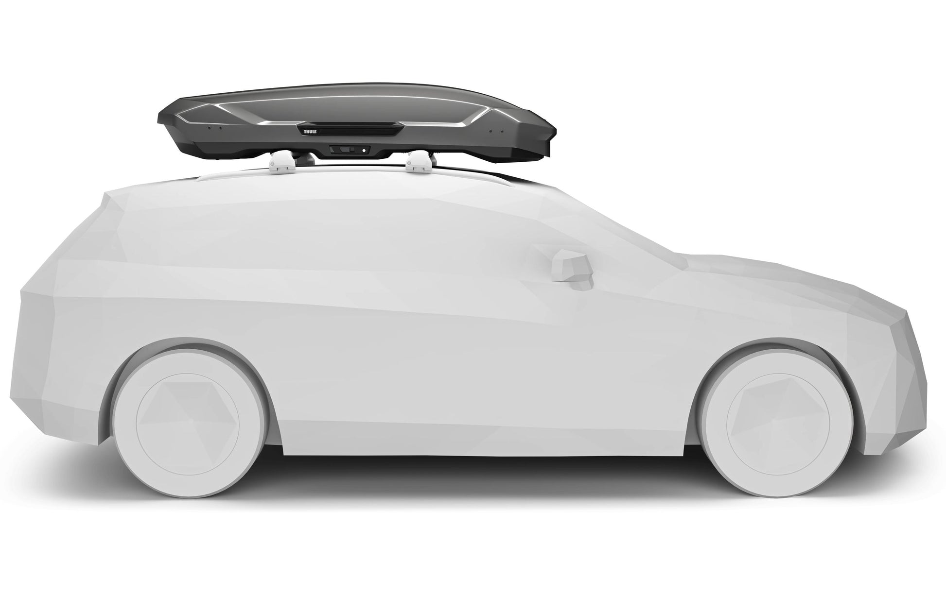 Thule Dachbox Motion 3 XL – harte Ausführung, 500 l, bis 75 kg, mit Verriegelung – titan