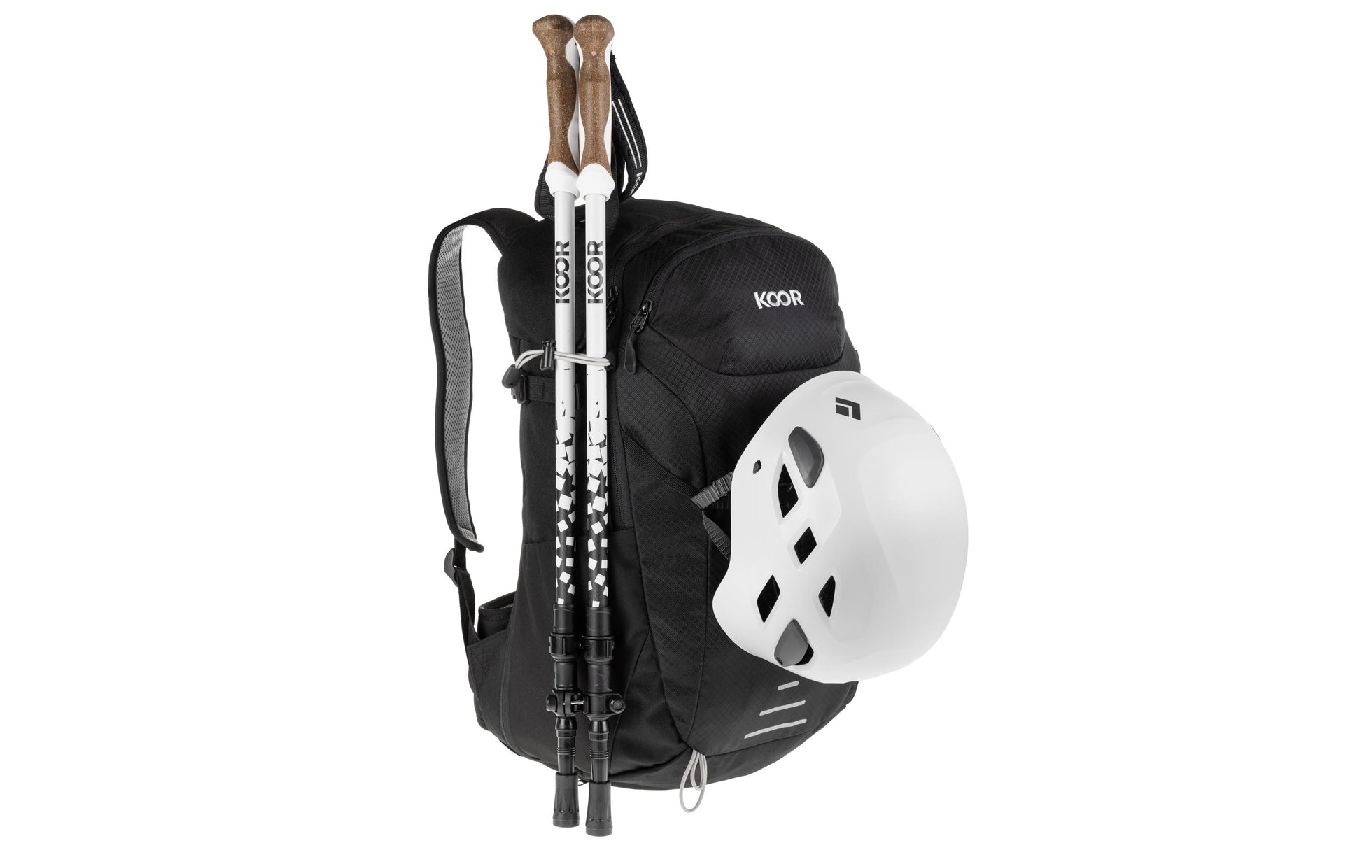 KOOR Wanderrucksack – 28 l, Polyester, Schwarz