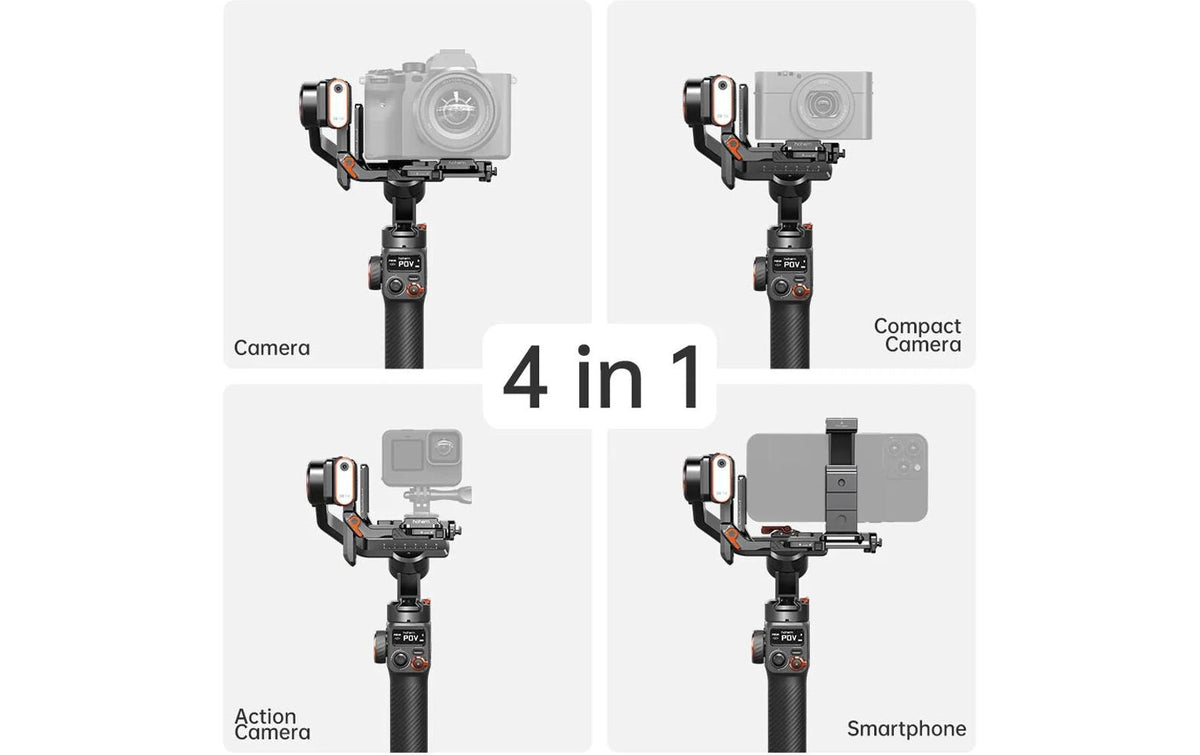Hohem iSteady MT2 Stabilisator – 3-Achsen, bis 1,2 kg, 17 h Akku – für Smartphone, Sportkameras, DSLR