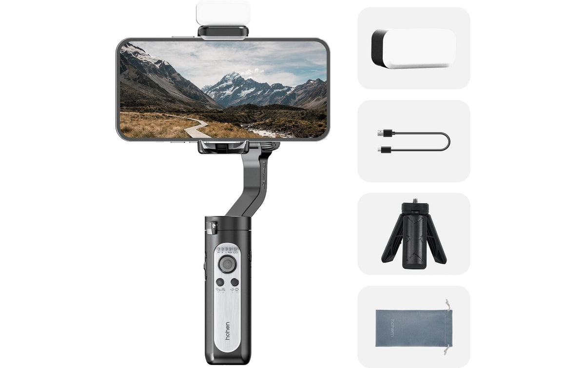 Hohem iSteady XE Smartphone-Gimbal – 3-Achs, 0,28 kg, 2000 mAh, 8 h – für Smartphones – Schwarz