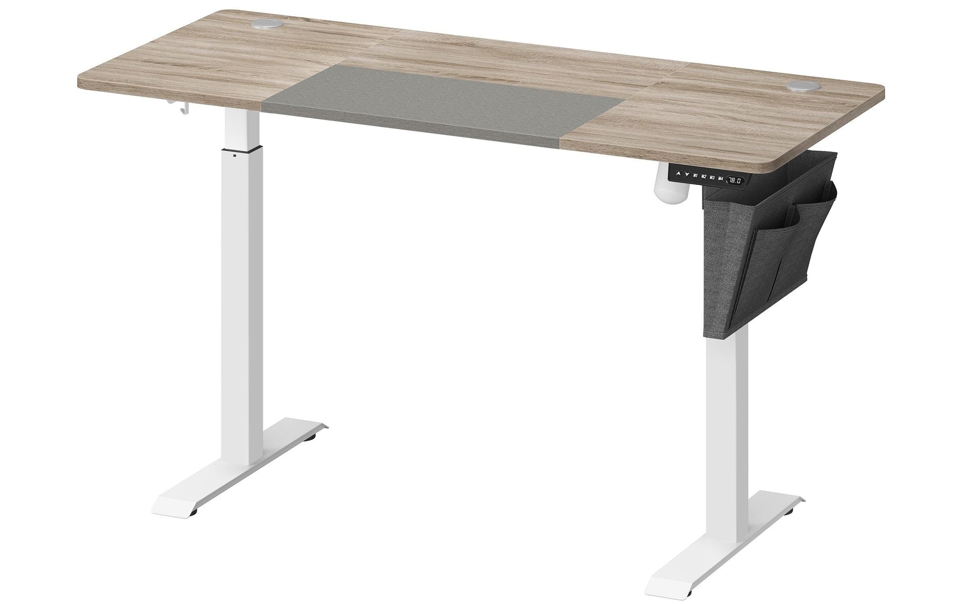 Songmics Schreibtisch – 140 × 60 cm, braun/grau, Stahl