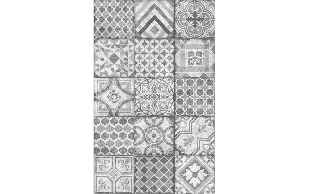 d-c-table Tischdecke – Ø 150 cm, rund, PP, grau, Ornament