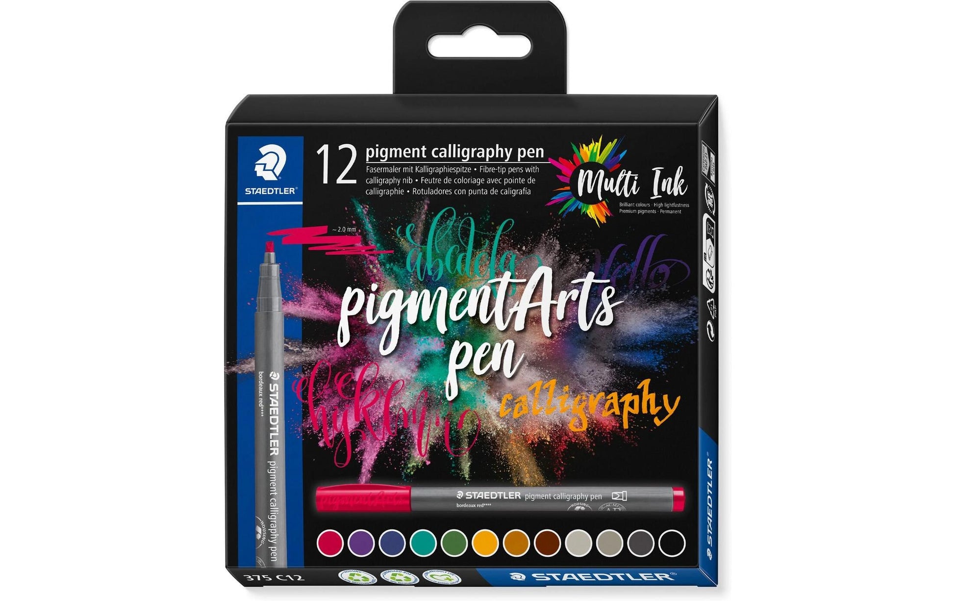 STAEDTLER Fineliner Set – 12 Stk., 2 mm, 12 Farben, lichtbeständig
