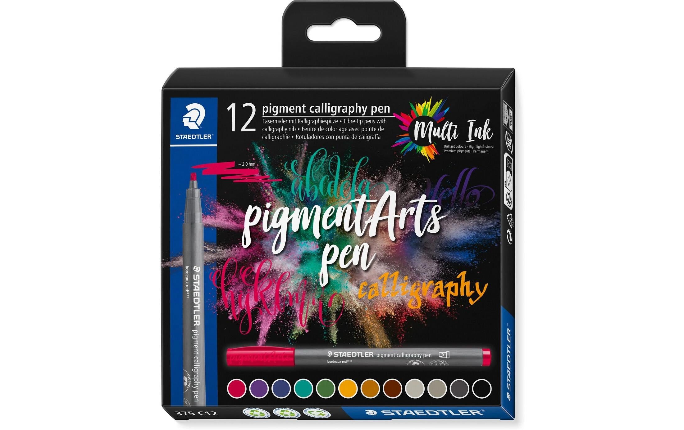 STAEDTLER Fineliner Set – 12 Stk., 2 mm, 12 Farben, lichtbeständig