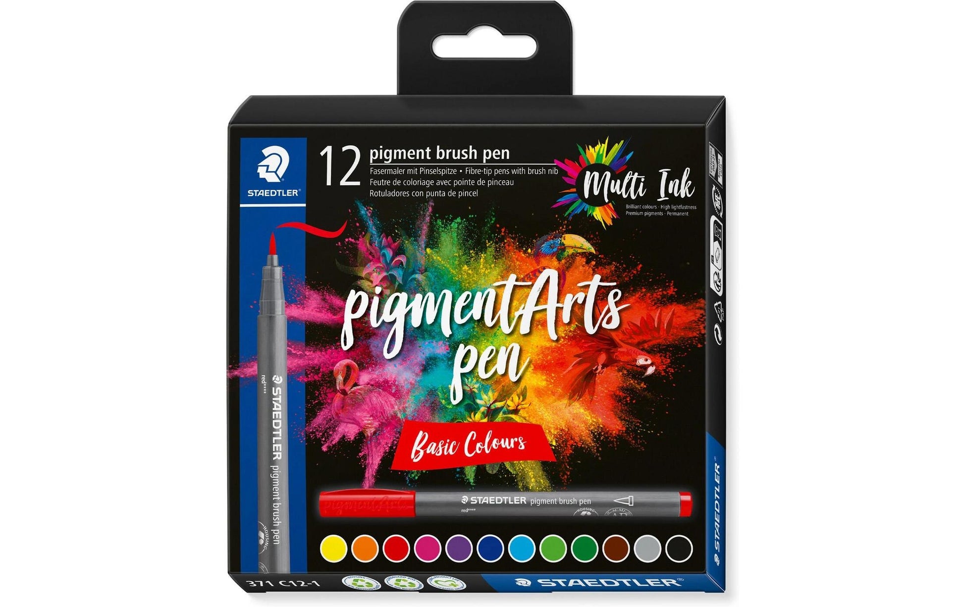 Staedtler Fineliner Set – 12 Stk., 12 Farben, sortiert, lichtbeständig
