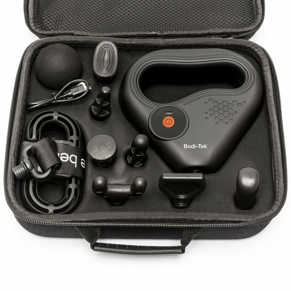 Bodi-Tek Massagepistole – Schwarz, Perkussionsmassage, Akkubetrieb, 4 Programme