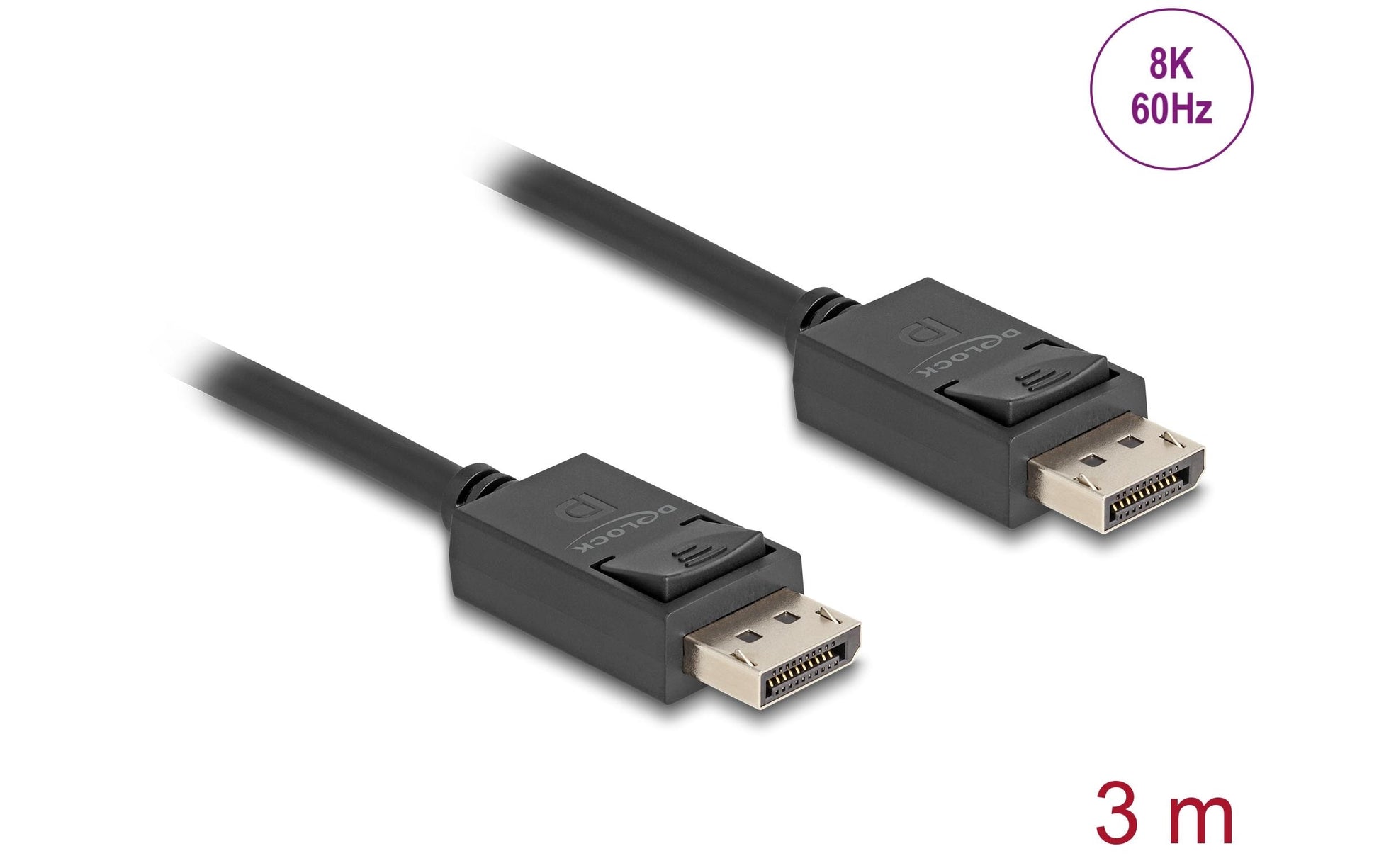 DeLOCK DisplayPort Kabel DP 2.1 16K 30 Hz – 3 m