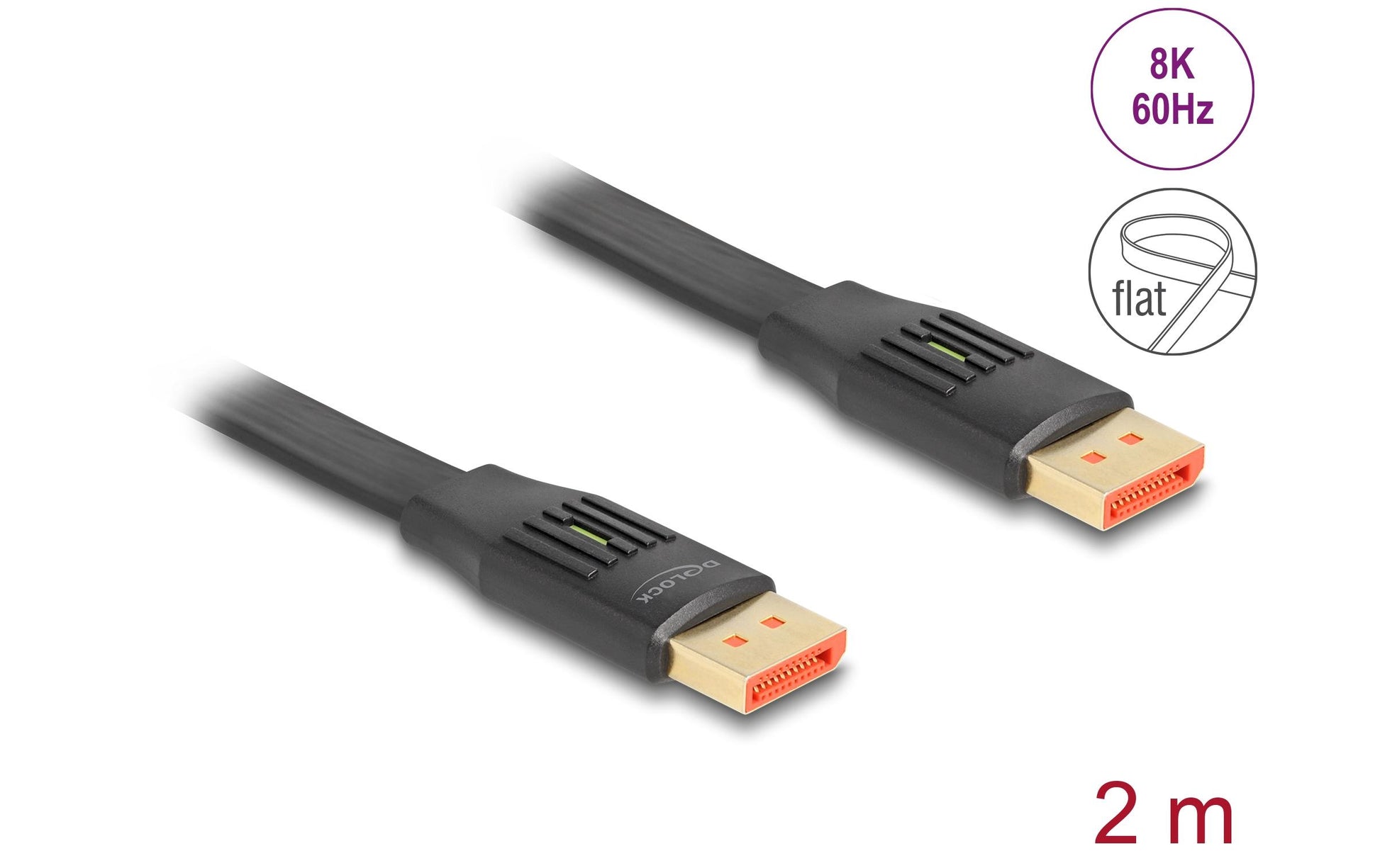 DeLOCK DisplayPort Kabel DP 1.4 8K 60 Hz – 2 m – HDR