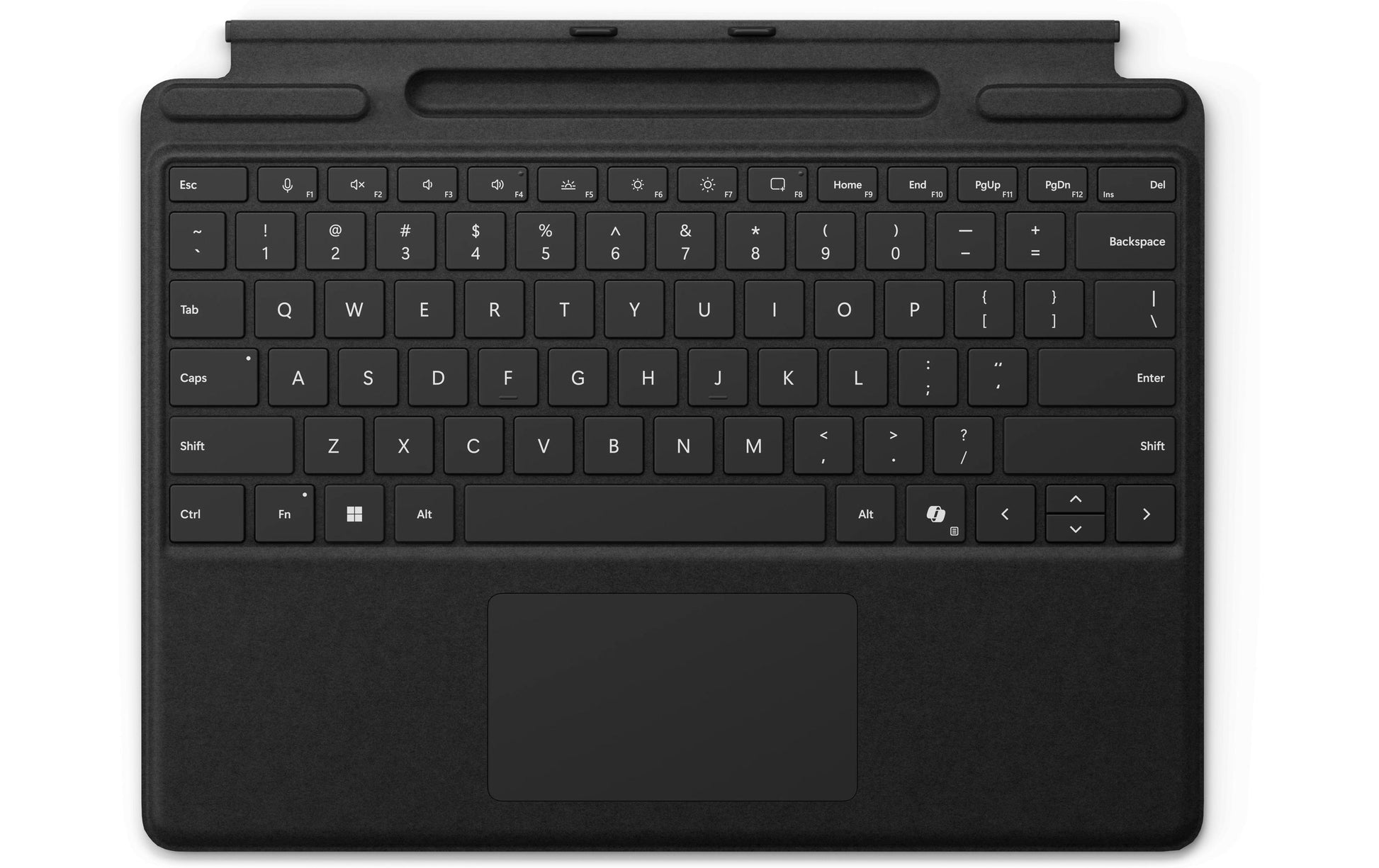 Microsoft Surface Pro Keyboard – Tastatur mit Stiftaufbewahrung, Schwarz