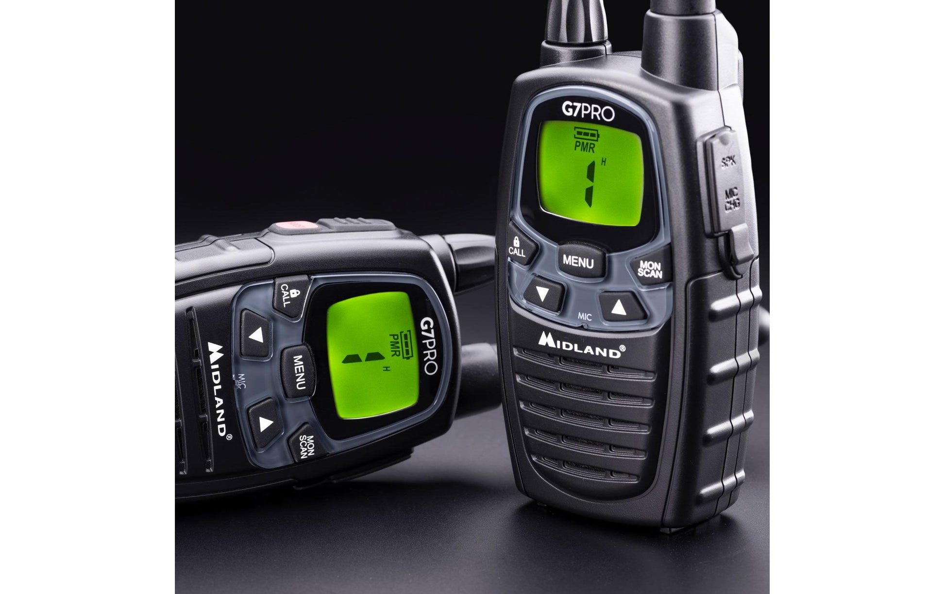 Midland G7 Pro – Funkzubehör, Funkgerät, 446 MHz, Schwarz, 2er-Set
