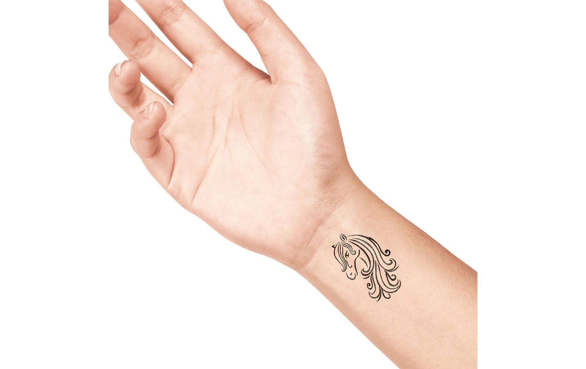 LaDot Tattoostempel M251 – Pferd, Medium – Weiss – Stein