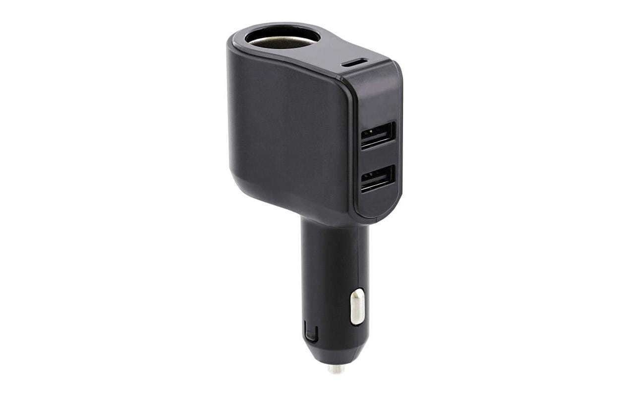 T`nb TNB Auto-Ladegerät USB-C×1, USB-A×2, 12 V KFZ-Buchse×1 – PD 3.0 – 12–24 V Eingang – Schwarz