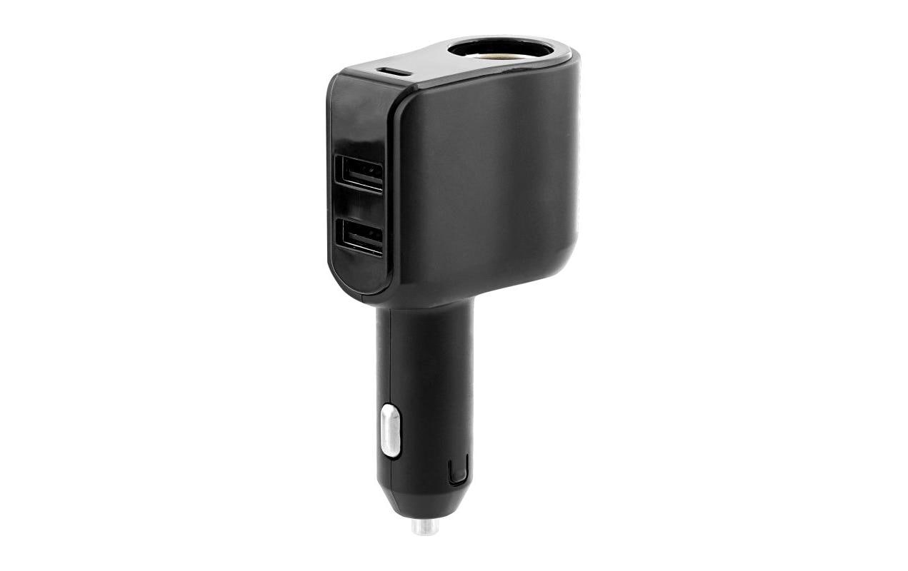 T`nb TNB Auto-Ladegerät USB-C×1, USB-A×2, 12 V KFZ-Buchse×1 – PD 3.0 – 12–24 V Eingang – Schwarz