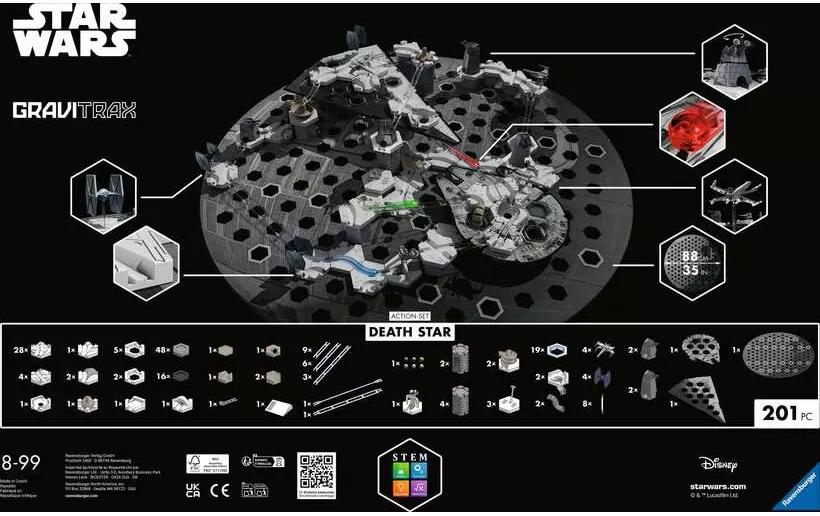 Ravensburger GraviTrax Action-Set Murmelbahn – Death Star – 201-teilig – ab 8 Jahren